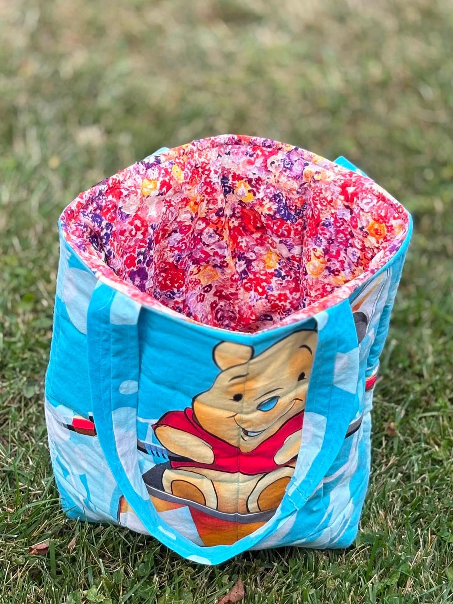 Winnie the Pooh quilted tote bag