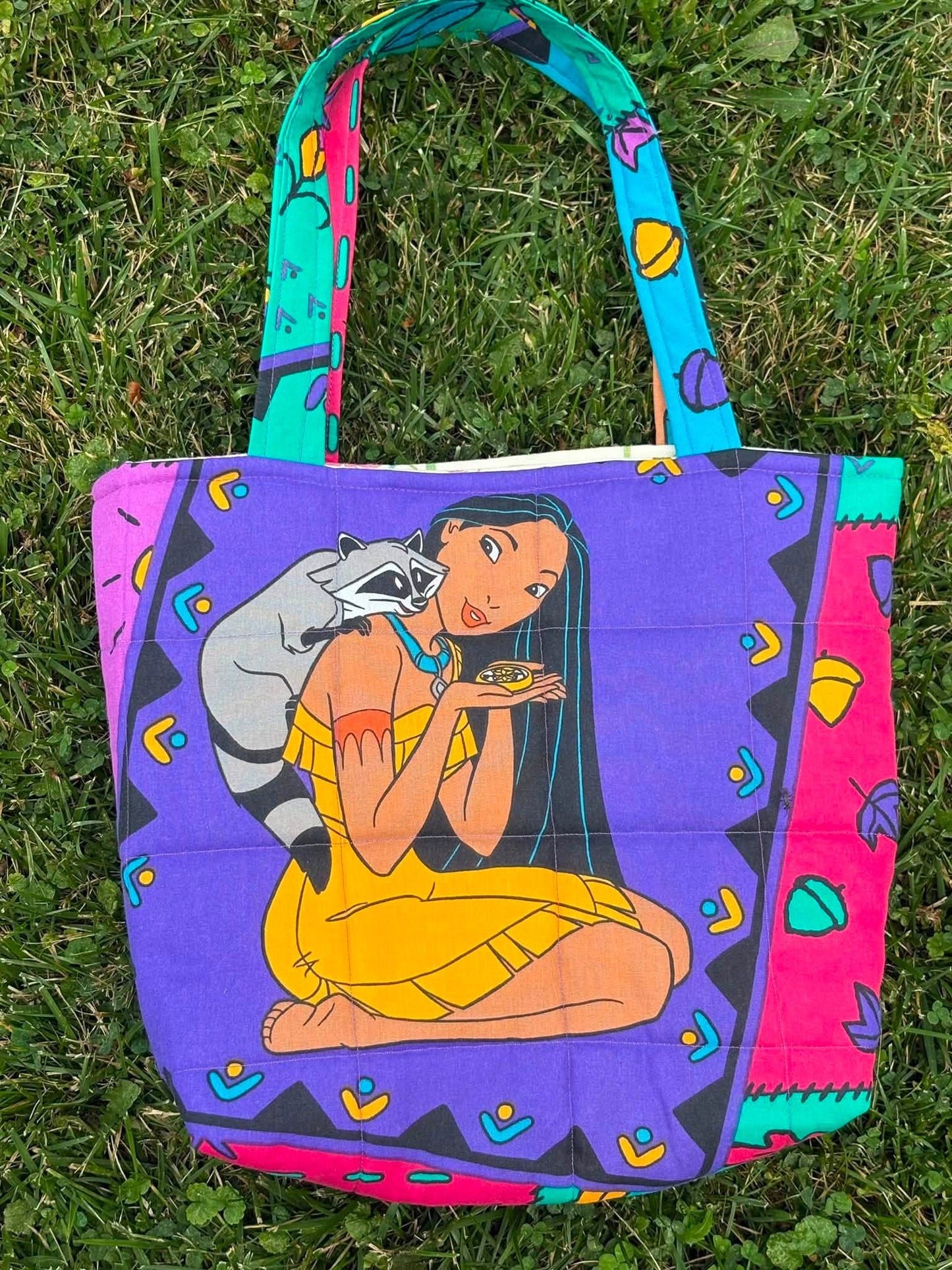 Pocahontas upcycled tote bag
