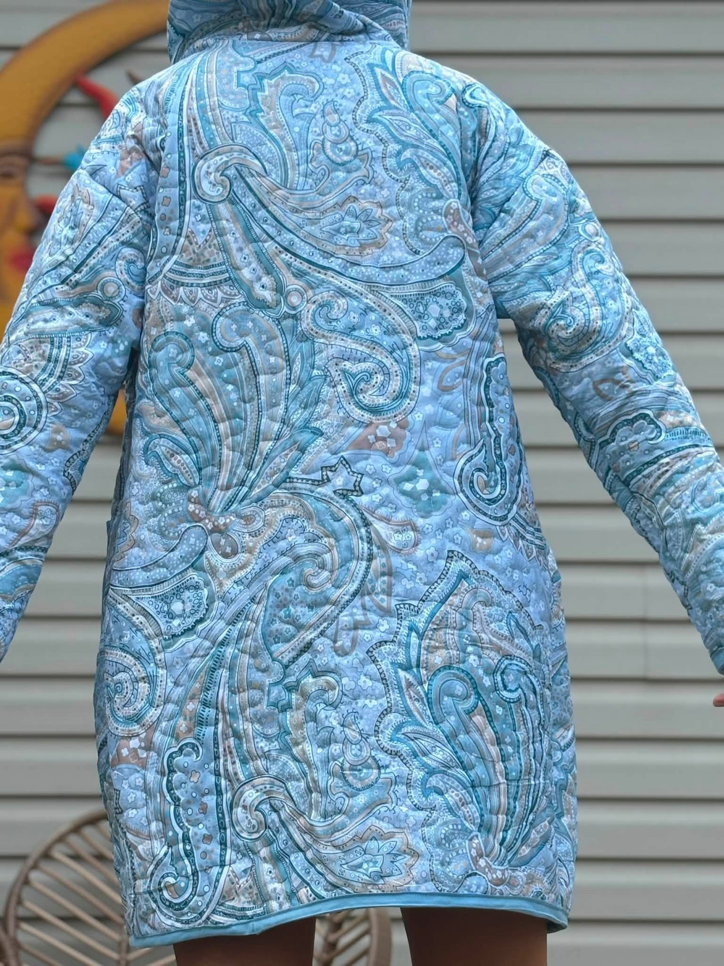 Aqua Quilted Jacket size lg