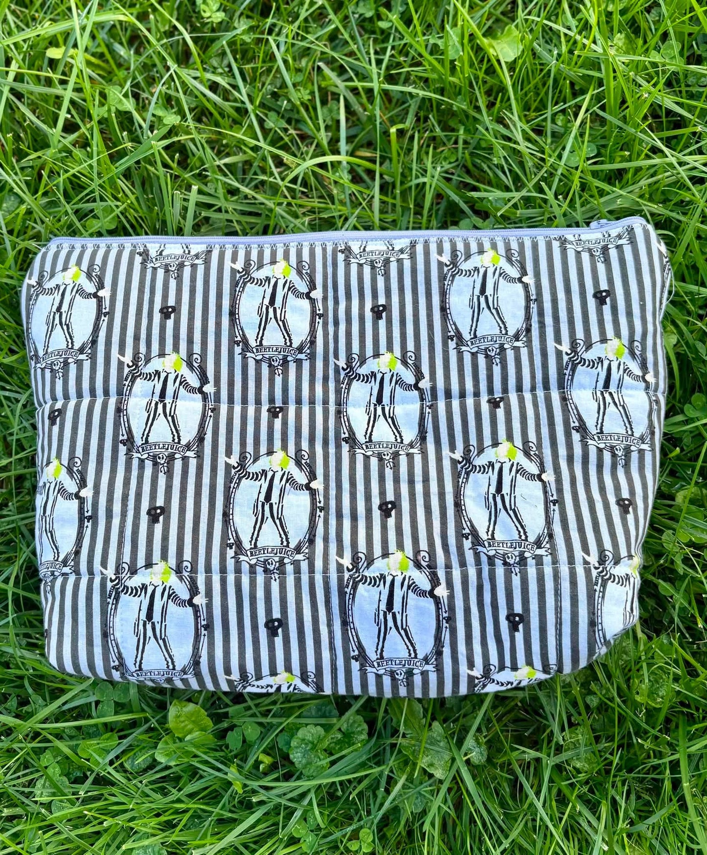 XL Beetlejuice zipper pouch