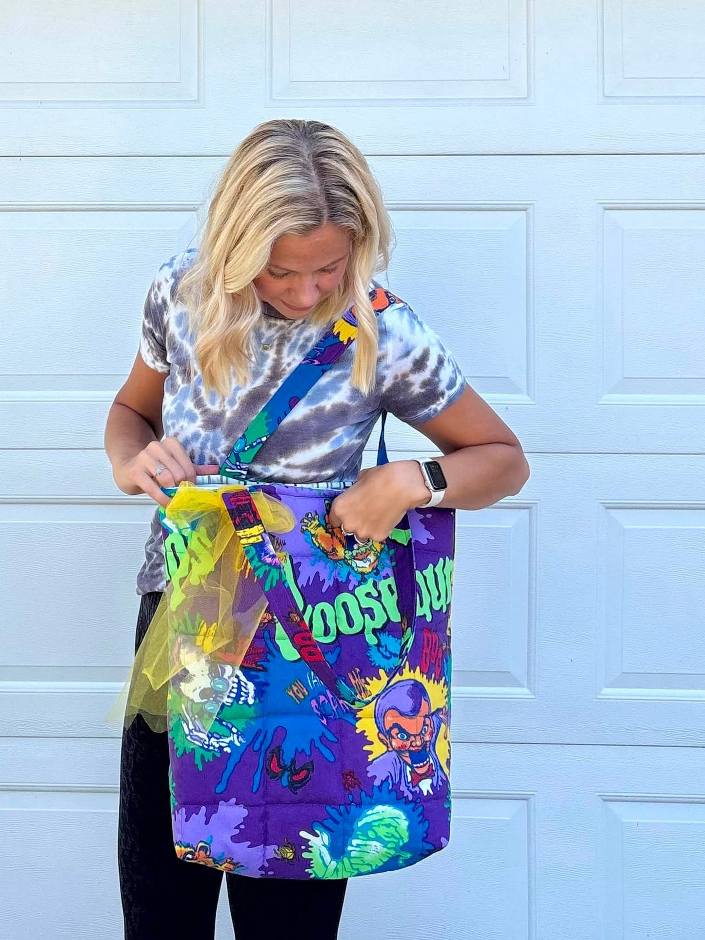 Goosebumps xl quilted tote bag