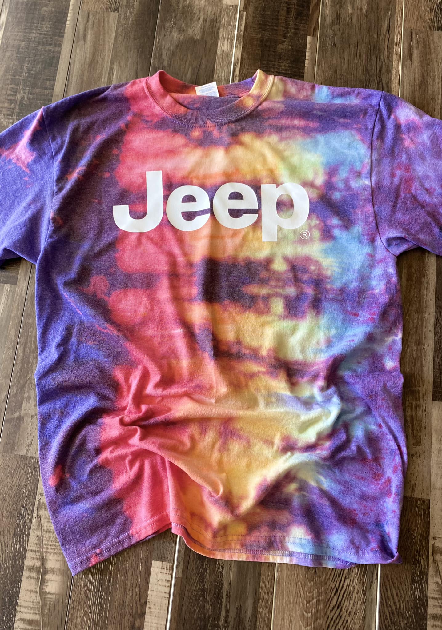 Purple Reverse Dye jeep tee