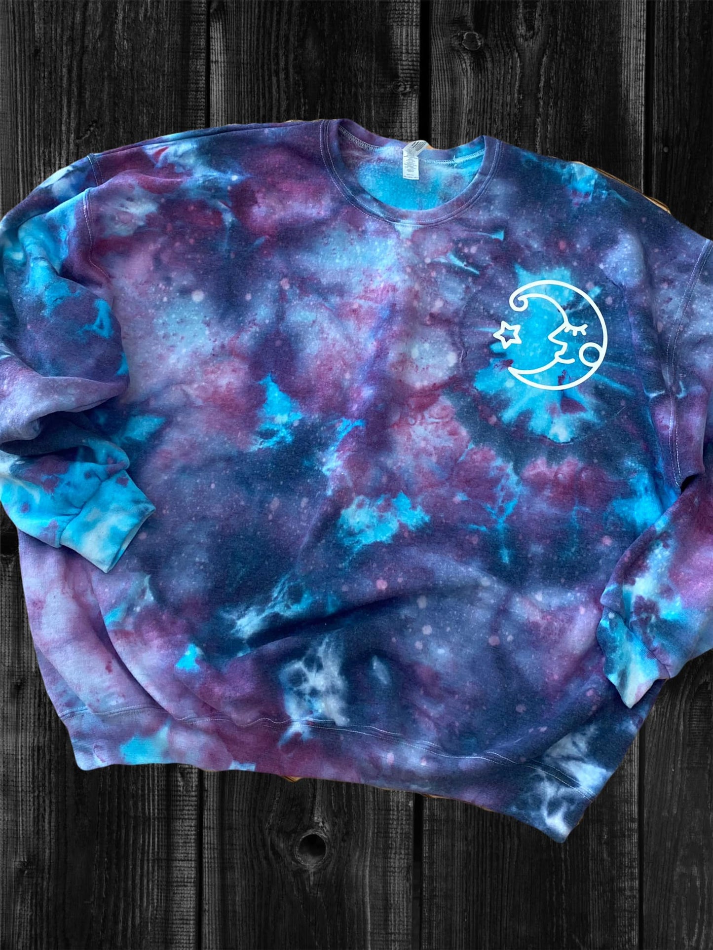 Sparkle moon galaxy sweatshirt