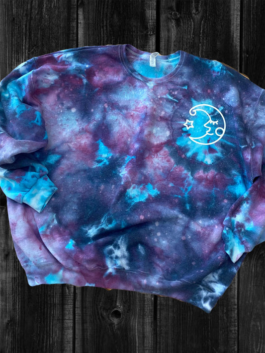 Sparkle moon galaxy sweatshirt