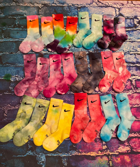 Tie dye Nike socks