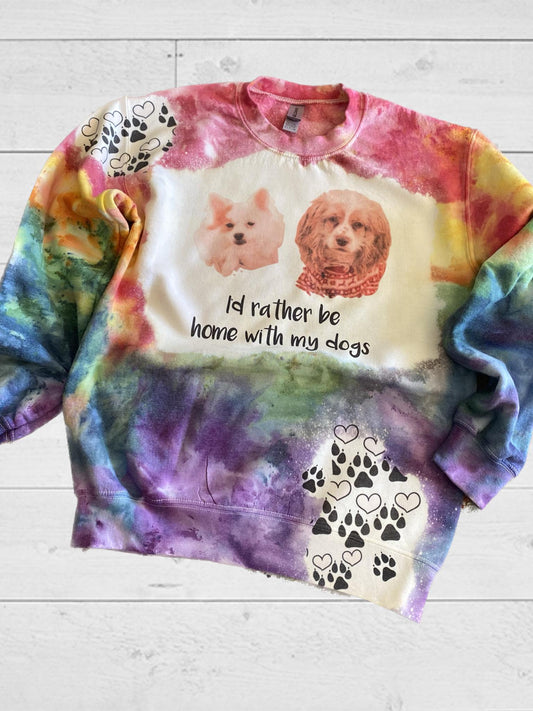 Rather be home with dogs sweatshirt