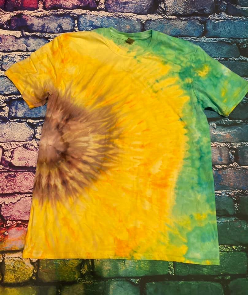 Yellow/Green/Blue/Orange Tye Dye T-Shirt
